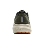Brooks Adrenaline GTS 24 running shoe in thyme green colorway, rear heel view