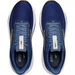 Brooks Ghost 17 men's running shoes in Beacon Blue Moonlight Starfish colorway, top view