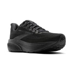 Brooks Ghost 17 men's running shoe in all black colorway on white background