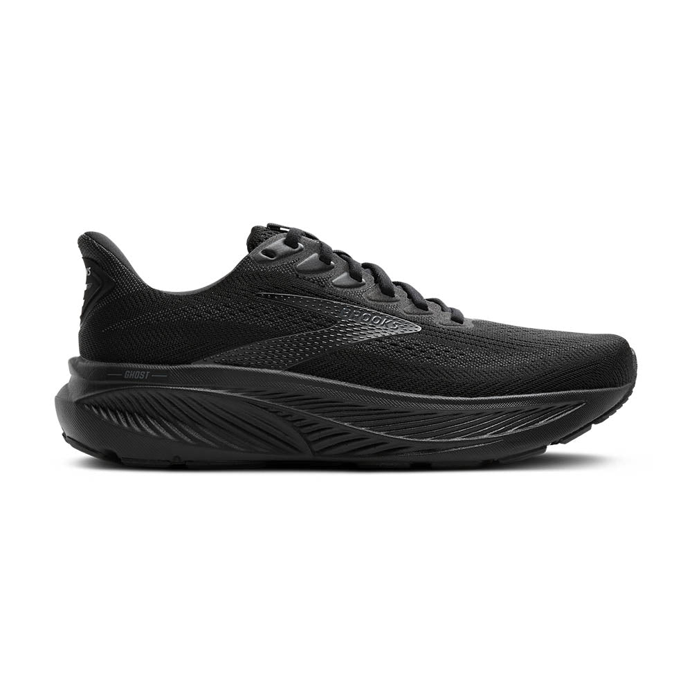 Brooks Ghost 17 men's running shoe in all black colorway