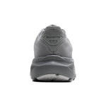 Brooks Ghost 17 men's running shoe in Primer Gray, rear heel view on white background