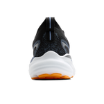 Brooks Glycerin GTS 22 men's running shoe in black with country blue and orange pop accents