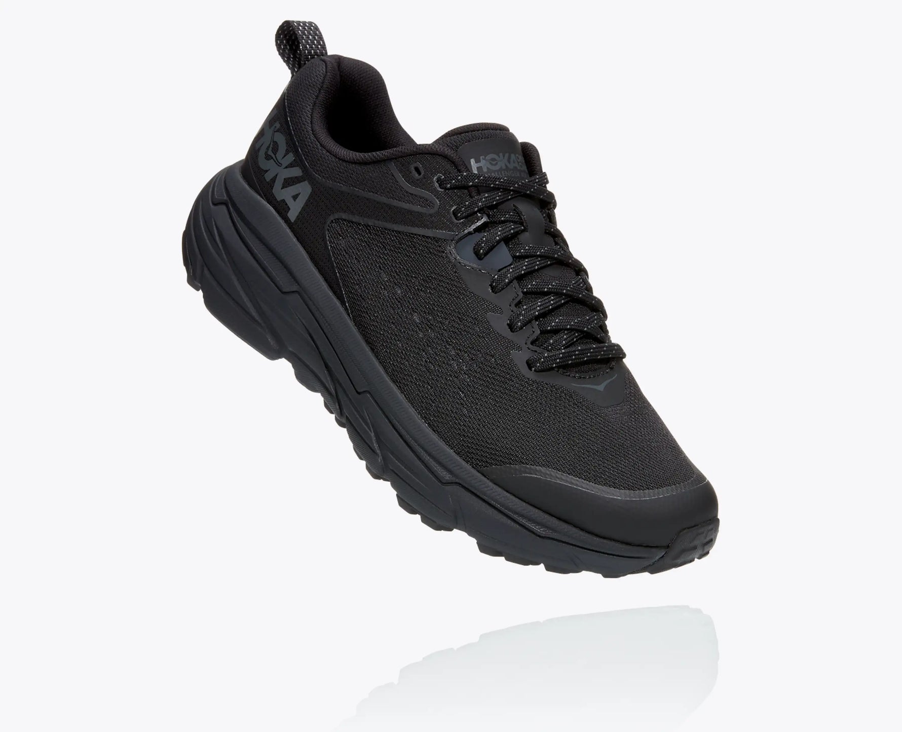 Hoka Challenger ATR 6 men's running shoe in all black colorway
