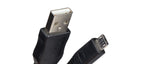 USB Type-A and Micro-USB connector ends of Shimano Di2 battery charger cable