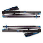 Black Diamond Distance Z collapsible trekking poles in pewter with blue details