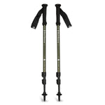 Black Diamond Trail Explorer 3 trekking poles in olive green Tundra colorway, pair shown upright