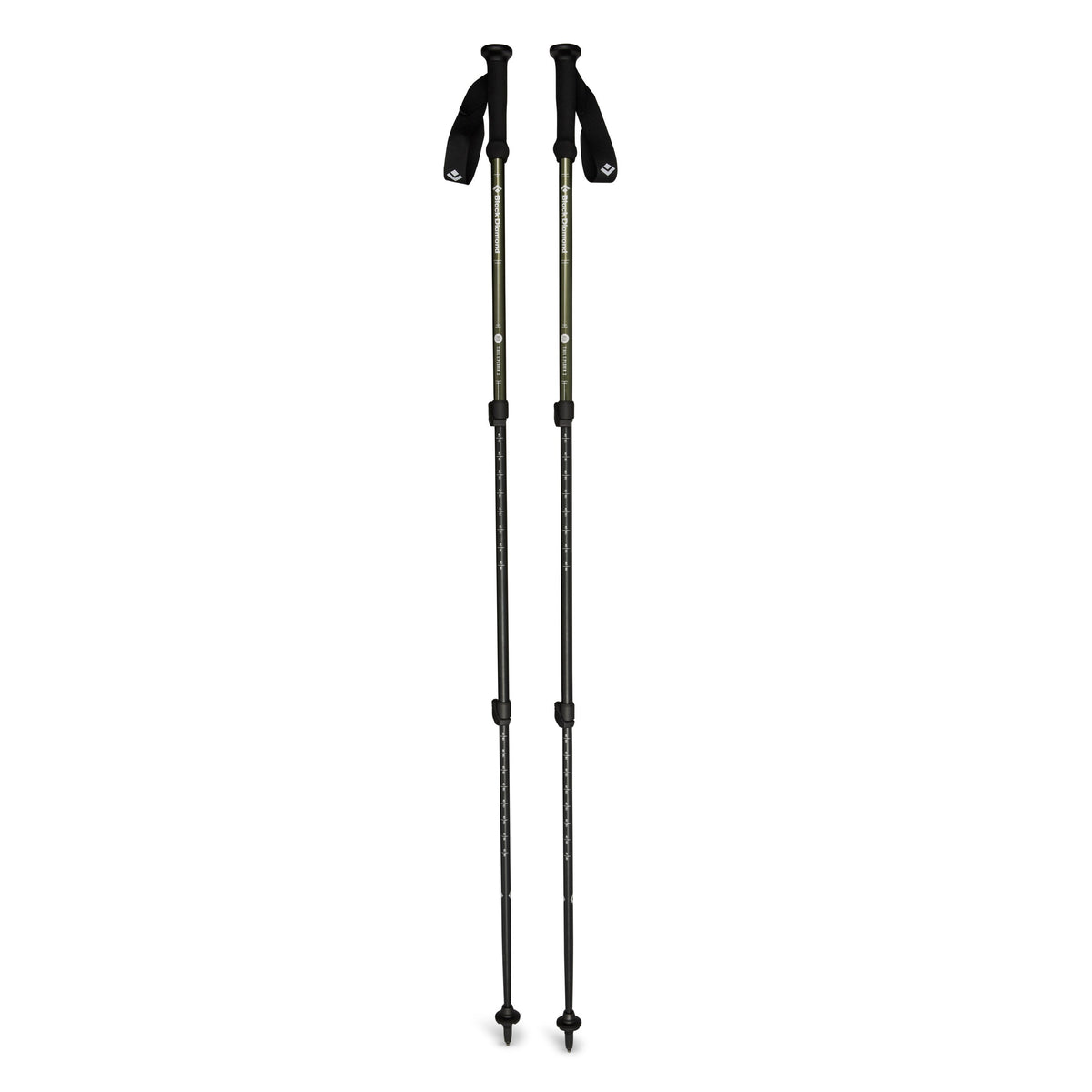 Black Diamond Explorer 3 trekking poles in Tundra colorway with adjustable telescoping shafts
