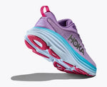 HOKA Bondi 8 women's running shoe in purple and light blue colorway