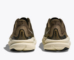 Hoka Mach 6 running shoes in dusk olive colorway with knit upper