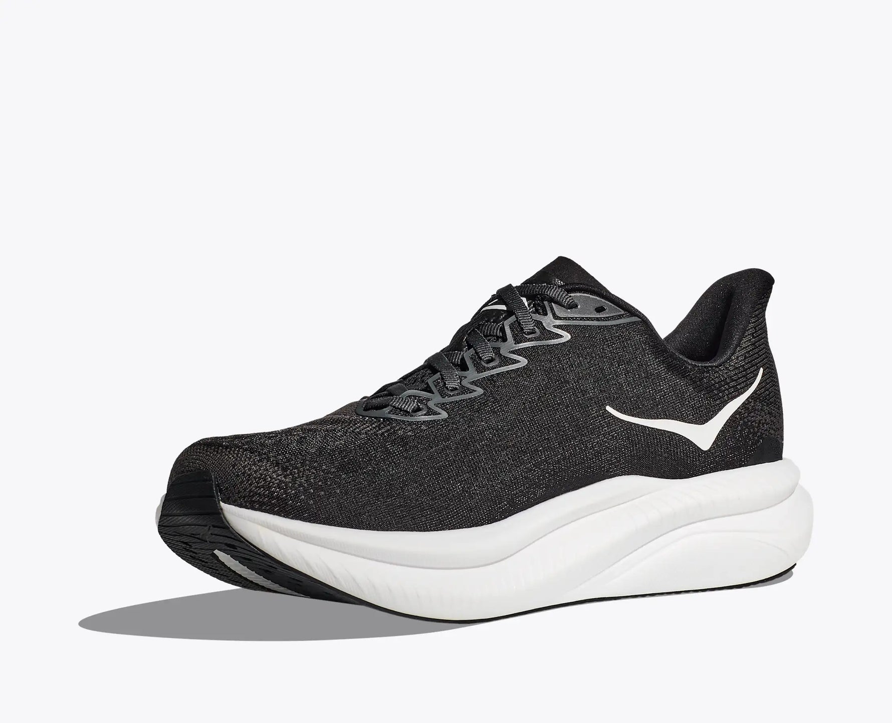 Hoka Mach 6 men's running shoe in dark gray with white midsole