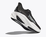 HOKA Mach 6 running shoe in black and gray colorway with white midsole