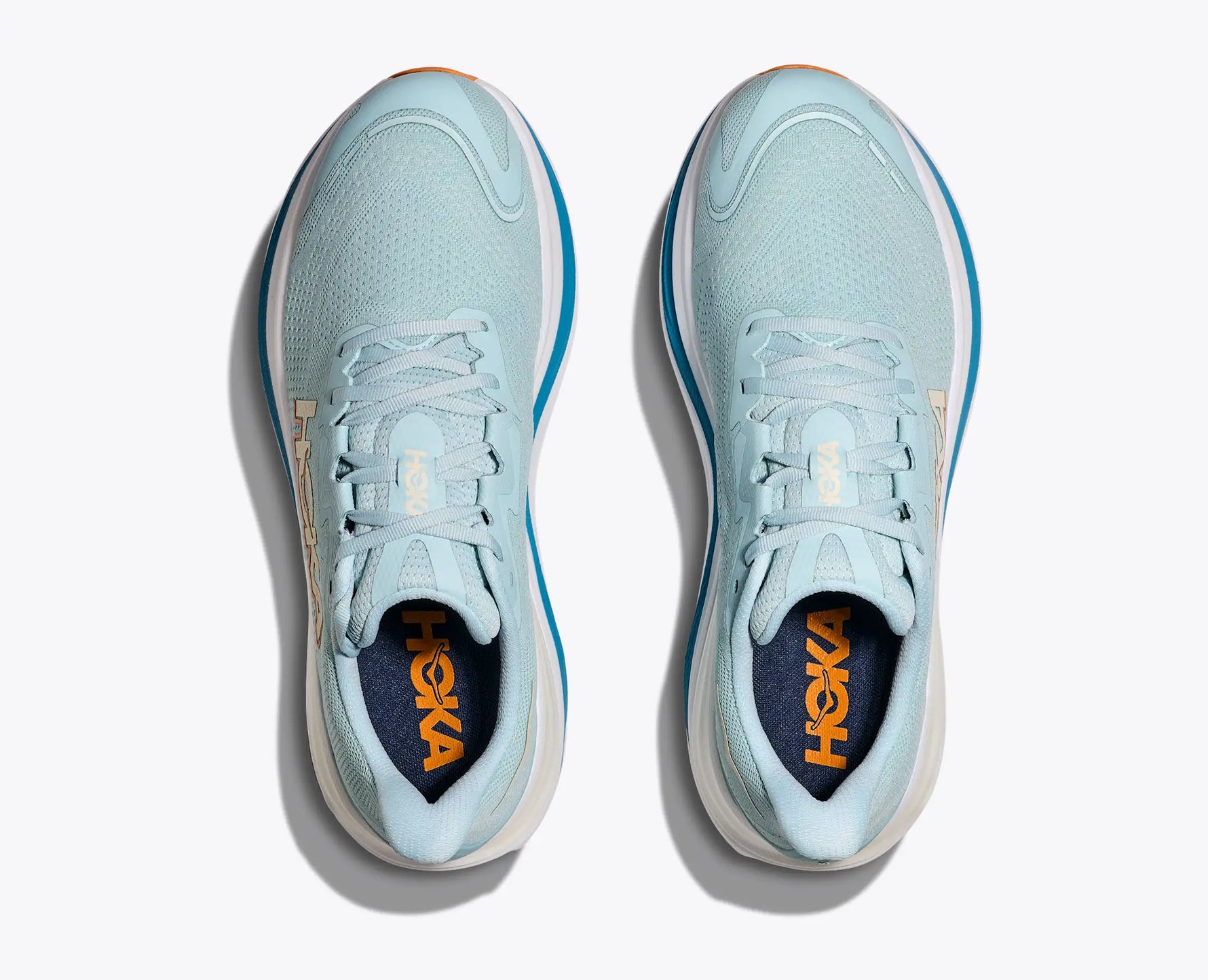 HOKA Skyward X men's running shoes in lettuce green colorway, top view