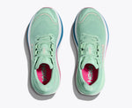 Hoka Skyward X women's running shoes in lettuce green colorway from above