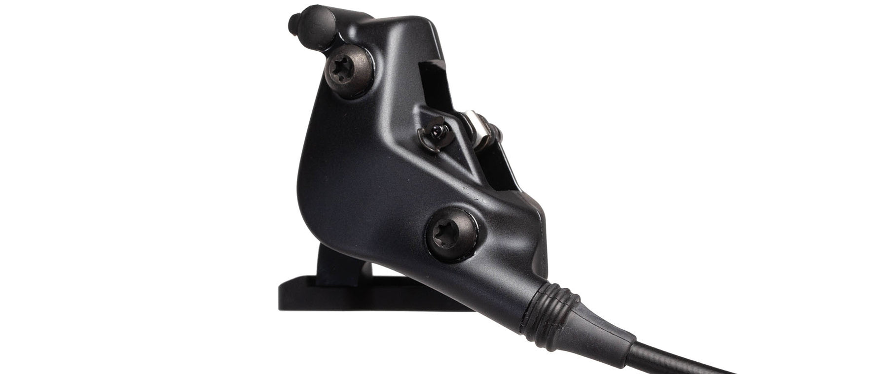 SRAM Force eTap AXS left shifter in black with professional studio lighting