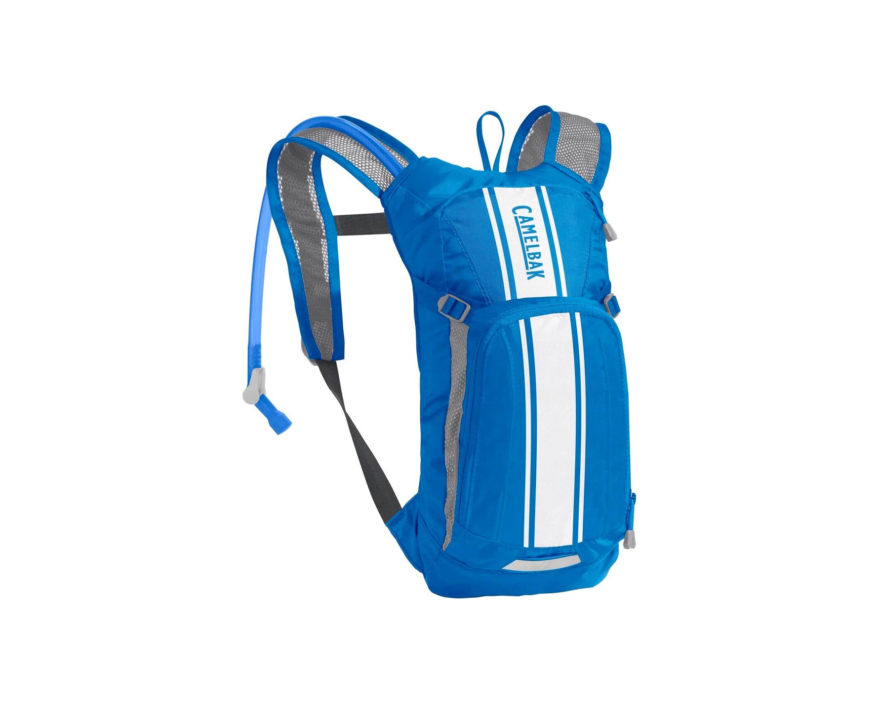 CamelBak Mule hydration backpack in lapis blue with white stripe design