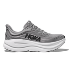 HOKA Bondi 9 men's running shoe in grey with white sole