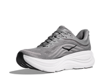 Hoka Bondi 9 men's running shoe in grey colorway on white background
