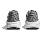 Hoka Bondi 9 running shoes rear view in galactic grey colorway