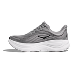 Hoka Bondi 9 men's running shoe in galactic grey with white midsole