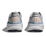 Hoka Bondi 9 men's running shoes in stardust grey colorway, rear view