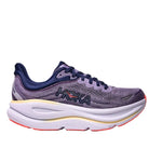 HOKA Bondi 9 women's running shoe in purple berry colorway with white midsole