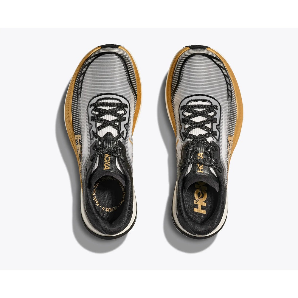 Hoka U CIELO X1 2.0 running shoes in frost gray and black colorway