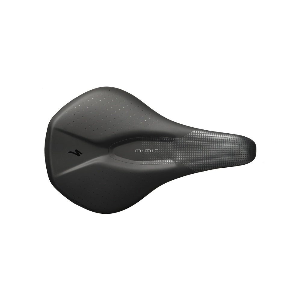 Specialized Power Mimic 143mm bicycle saddle in black with white dot pattern