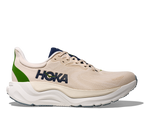 Hoka Arahi 8 men's running shoe in alabaster birch colorway with green accents