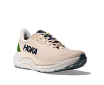 HOKA Arahi 8 men's running shoe in alabaster/birch colorway on white background