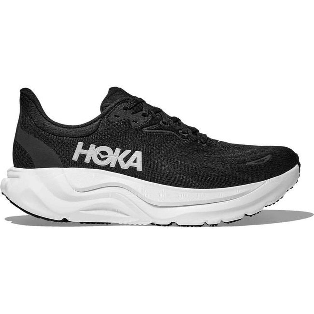 Hoka Arahi 8 men's running shoe in black and white colorway