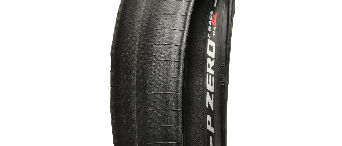 Pirelli P Zero Race TLR SL bicycle tire in black with smooth tread pattern