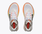 HOKA Cielo X1 3.0 running shoes in Frost and Black, top-down view