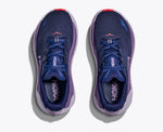 Hoka Gaviota 6 women's running shoes in navy blue with purple accents, top view