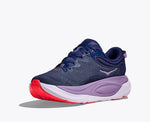 Hoka Gaviota 6 women's running shoe in midnight blue with purple midsole