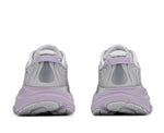 Hoka Gaviota 6 women's shoes rear view showing gray upper and lavender midsole pair