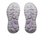 Hoka Gaviota 6 women's shoe outsole view showing lavender midsole and gray rubber traction pattern