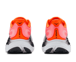 HOKA Clifton 11 pair shown from rear, displaying neon tangerine heel and CLIFTON 11 branding
