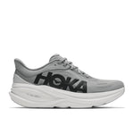 HOKA Clifton Pro running shoe in Stellar Grey with white ProGlide+ midsole, lateral view
