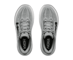 HOKA Clifton Pro running shoes in Stellar Grey top-down view showing both shoes