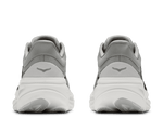 Hoka Clifton Pro running shoes in Stellar Grey shown from rear angle pair