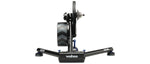 Wahoo KICKR smart trainer front view showing full leg spread and KICKR branding