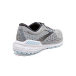 Brooks Adrenaline GTS 21 women's running shoe in gray and light blue colorway