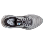 Brooks Adrenaline GTS 21 women's running shoe in oyster gray with light blue accents