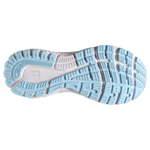 Brooks Adrenaline GTS 21 running shoe sole in light blue and oyster colors