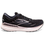 Brooks Glycerin GTS 19 women's running shoe in black with pink midsole