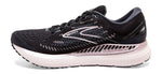 Brooks Glycerin GTS 19 women's running shoe in black with pink metallic accents