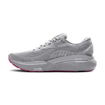 Brooks Adrenaline GTS 24 women's running shoe in alloy grey and white colorway