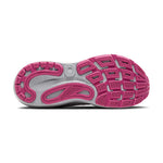 Brooks Adrenaline GTS 24 women's running shoe in Alloy/White/Zephyr colorway with pink sole