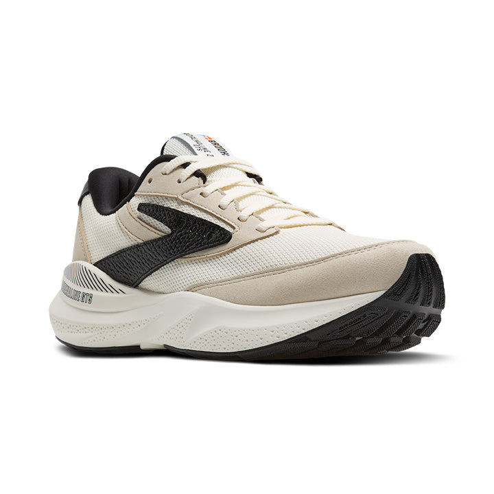 Brooks Adrenaline GTS 24 women's running shoe in coconut and black colorway