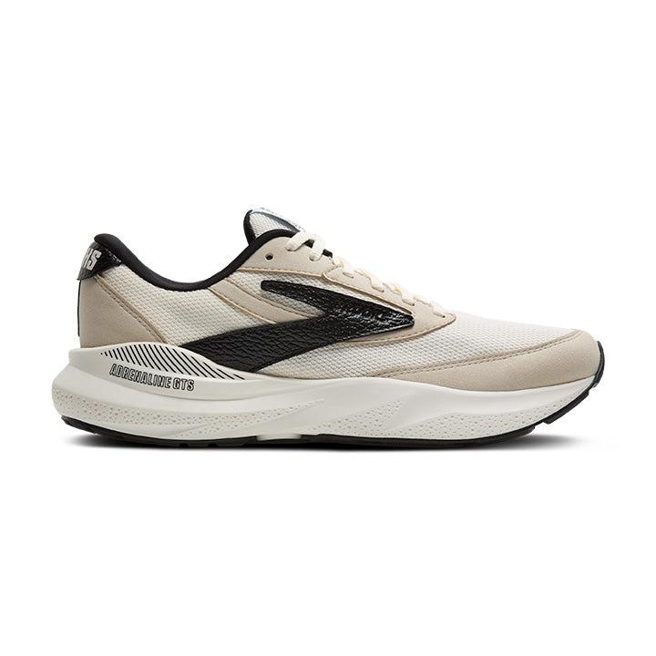 Brooks Adrenaline GTS 24 women's running shoe in coconut and black colorway